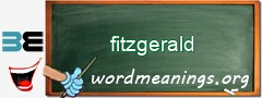 WordMeaning blackboard for fitzgerald